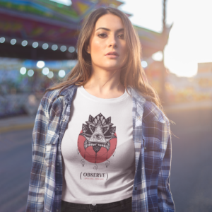 “Observe” Crop Top Tee – Open Eyes. Open Mind. 👁🌿