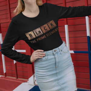 “BLACK – The Prime Element” Long Sleeve Tee
